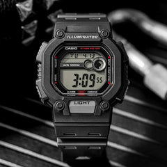 CASIO W-737H Series Standard Digital Youth Watch – 10-Year Battery, Super LED Backlight, Dual Time, Stopwatch, Countdown Timer, 100M Water Resistance, Shock-Resistant Resin Case – Men’s Sports Digital Watch