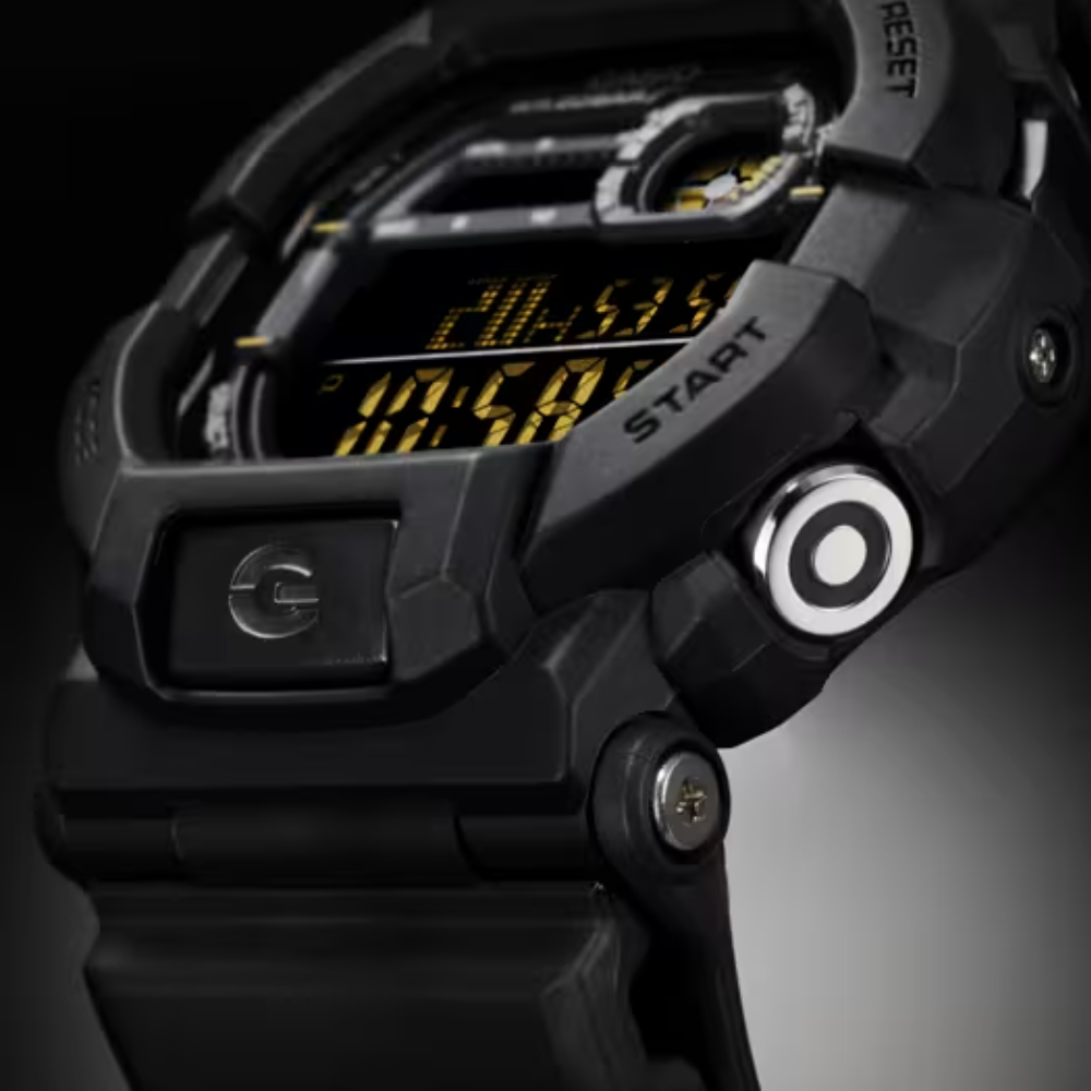CASIO G-SHOCK GD-350-1BDR Digital Men's Watch Black Resin Strap Vibration Alarm 200M Water Resistant