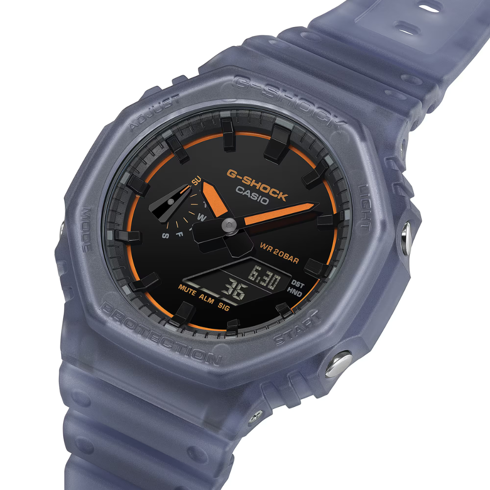 CASIO G-SHOCK GA-2100K-2ADR Analog Digital Men's Watch Blue Resin Strap 200M Water Resistant