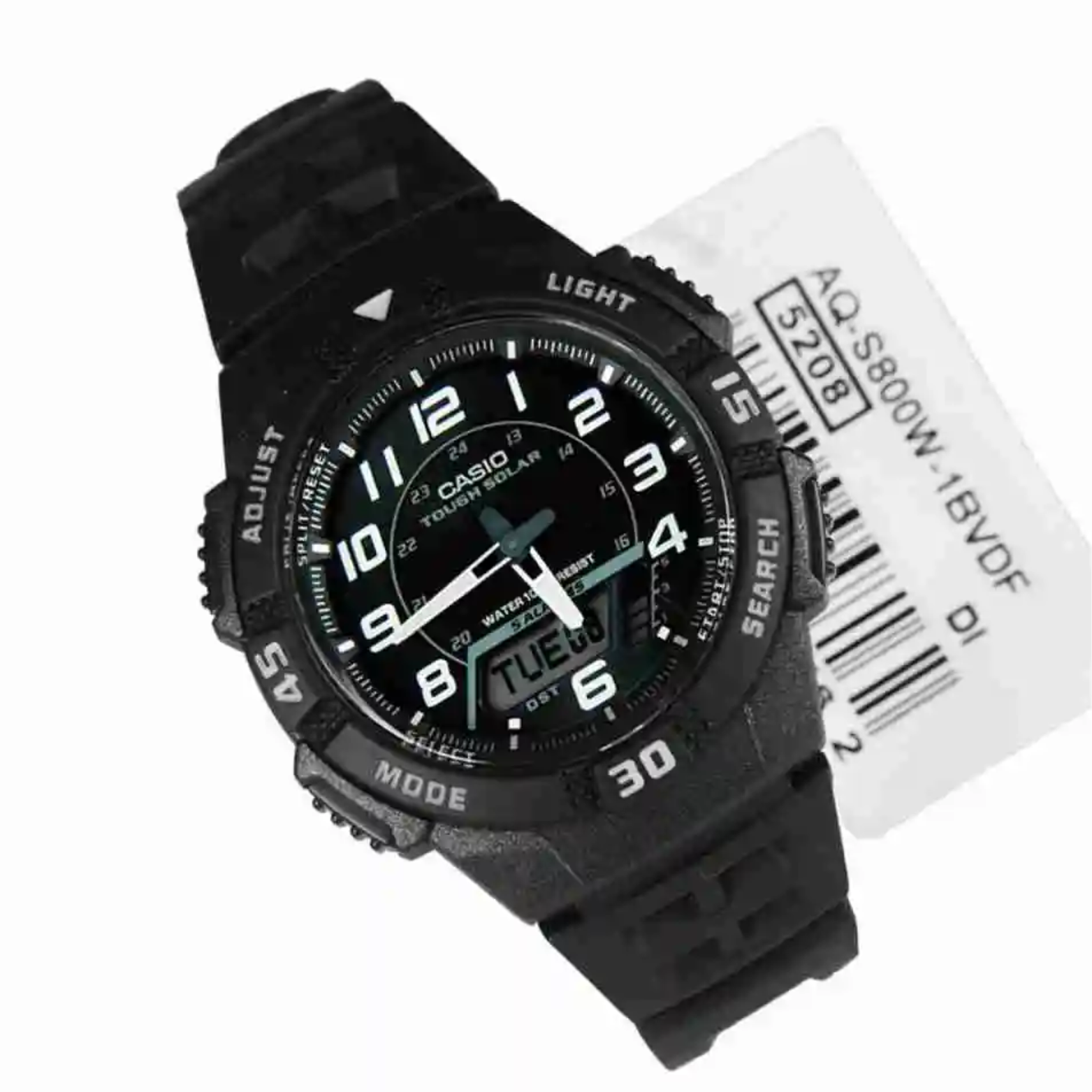 CASIO AQ-S800W-1EVDF MODEL ANALOG-DIGITAL SOLAR WATCHES