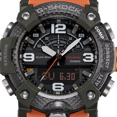 CASIO G-SHOCK GG-B100X-1A9DR MUDMASTER Analog Digital Men's Watch Yellow Resin Strap Bluetooth Quad Sensor 200M Water Resistant