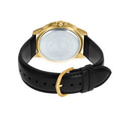 CASIO MTP-VD200GL-1BUDF Standard Analog Men’s Watch – Black Dial, Gold Stainless Steel Case, Brown Leather Band, Date Display, Quartz Movement, 50M Water Resistance, Mineral Glass – Men’s Classic Business Watch