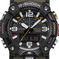 CASIO G-SHOCK GG-B100X-1A3DR MUDMASTER Analog Digital Men's Watch Green Resin Strap Bluetooth Quad Sensor 200M Water Resistant