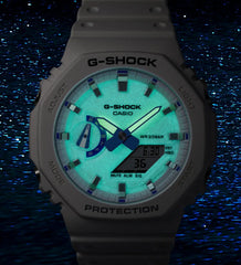 CASIO G-SHOCK GA-2100HDS-7ADR Analog Digital Men's Watch White Resin Strap 200M Water Resistant