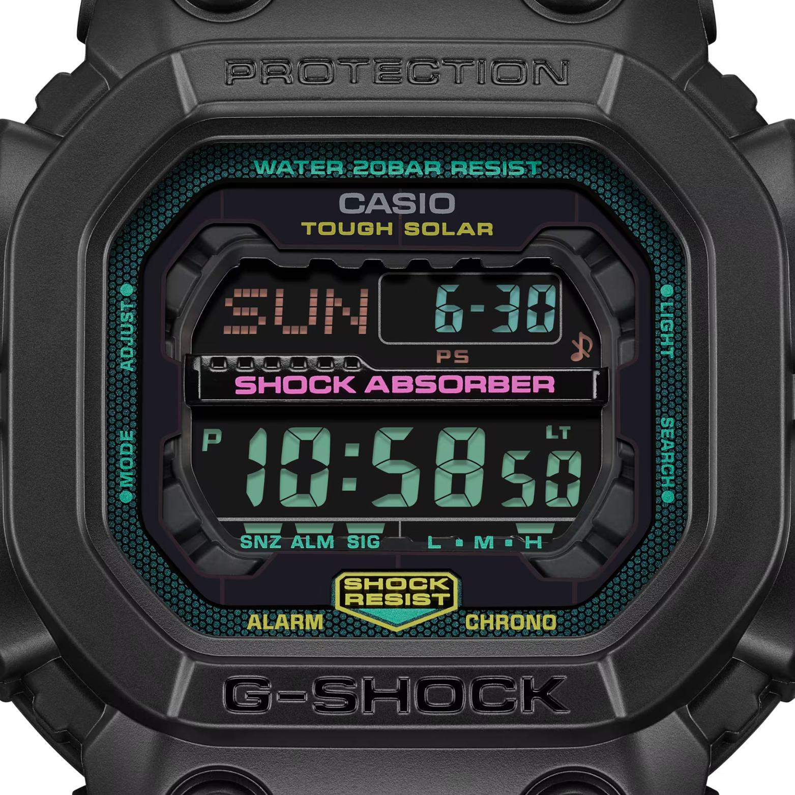 CASIO G-SHOCK GX-56MF-1DR Digital Men’s Watch, Shock Resistant, 200M Water Resistant, Black Resin Strap
