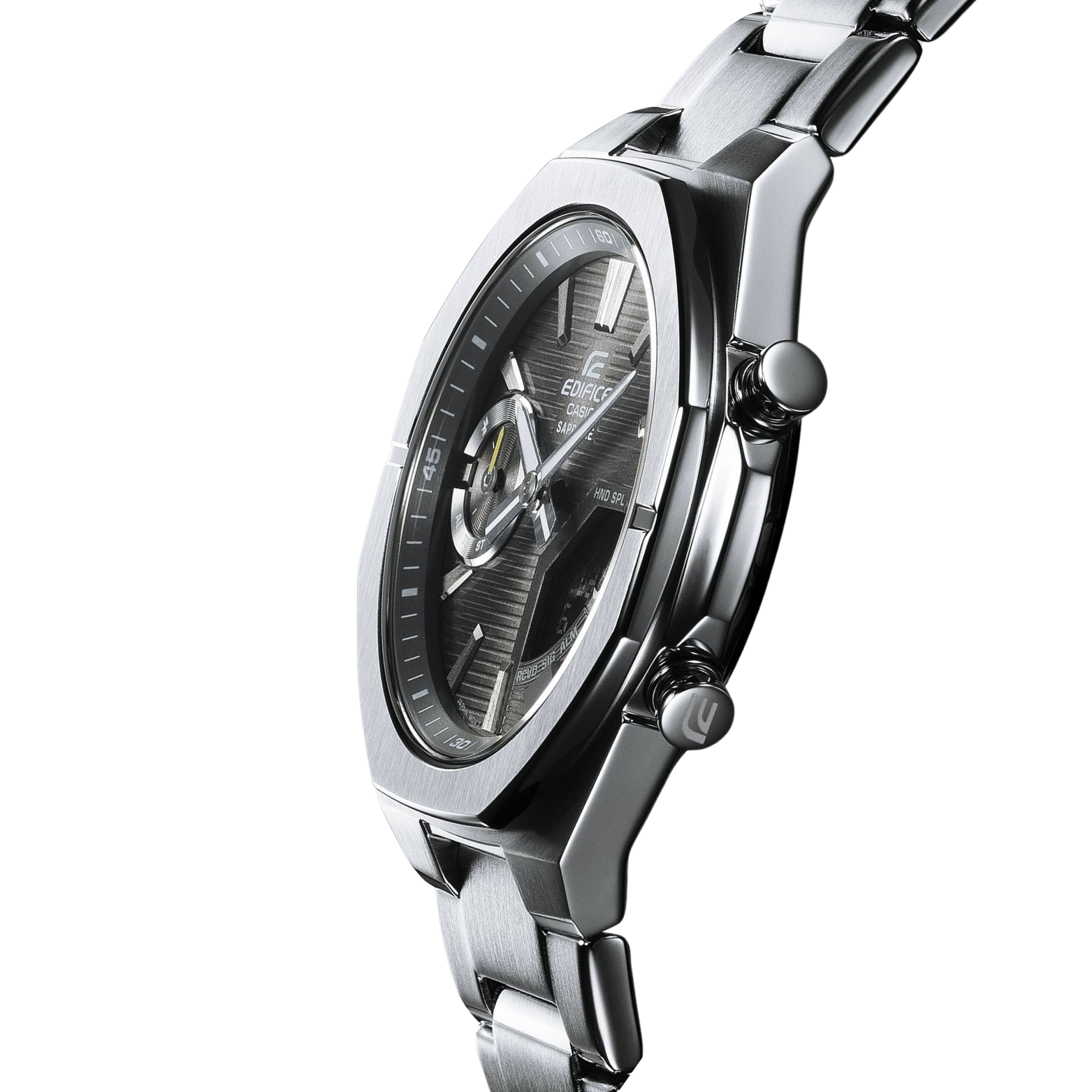 CASIO EDIFICE ECB-S10DB-1ADF Bluetooth Chronograph Watch for Men with Black Ion Plated Stainless Steel Band and Black Dial