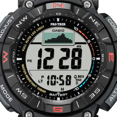 Casio PRO TREK PRG-340-1DR Men’s Solar Triple Sensor Black Outdoor Watch, Tough Solar, 100M Water Resistant