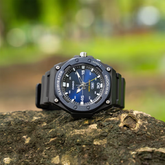 CASIO MW-620H-2AVDF Standard Analog Men’s Watch – Blue Dial, 100M Water Resistance, Luminous Hands, Date Display, Quartz Movement, Resin Case & Strap, Long Battery Life – Men’s Classic Sports Watch