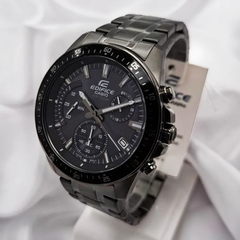 Casio Edifice EFV-540DC-1CVUDF Men’s Chronograph Watch – Black Ion-Plated Stainless Steel Bracelet, Black Dial, Quartz Analog with Date – Premium Sport & Business Style