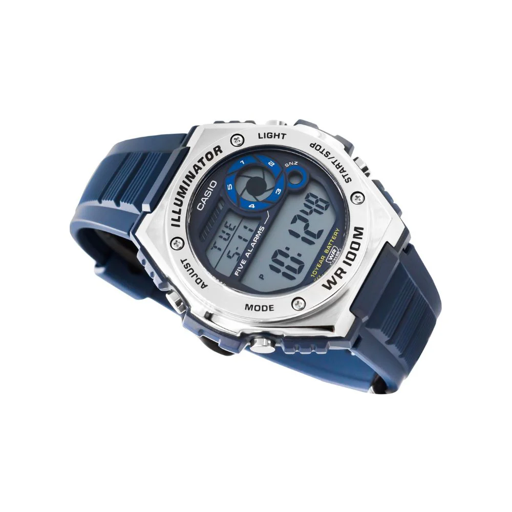 CASIO MWD-100H Series Standard Digital Men’s Watch – LED Backlight, Dual Time, Stopwatch, Countdown Timer, 100M Water Resistance, Alarm, Long Battery Life, Resin Case & Strap – Sports Outdoor Watch