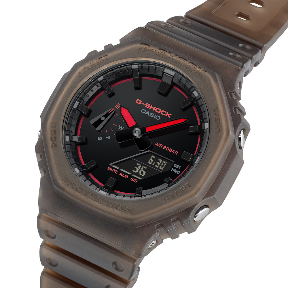 CASIO G-SHOCK GA-2100K-5ADR Analog Digital Men's Watch Brown Resin Strap 200M Water Resistant
