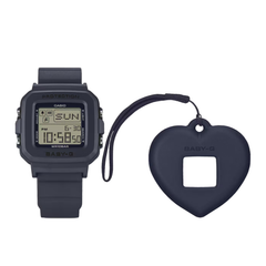 Casio G-SHOCK BABY-G+PLUS Digital Women’s Watch with Heart-Shaped Holder, Shock Resistant, 100m Water Resistant, Black, BGD-10KH-2C