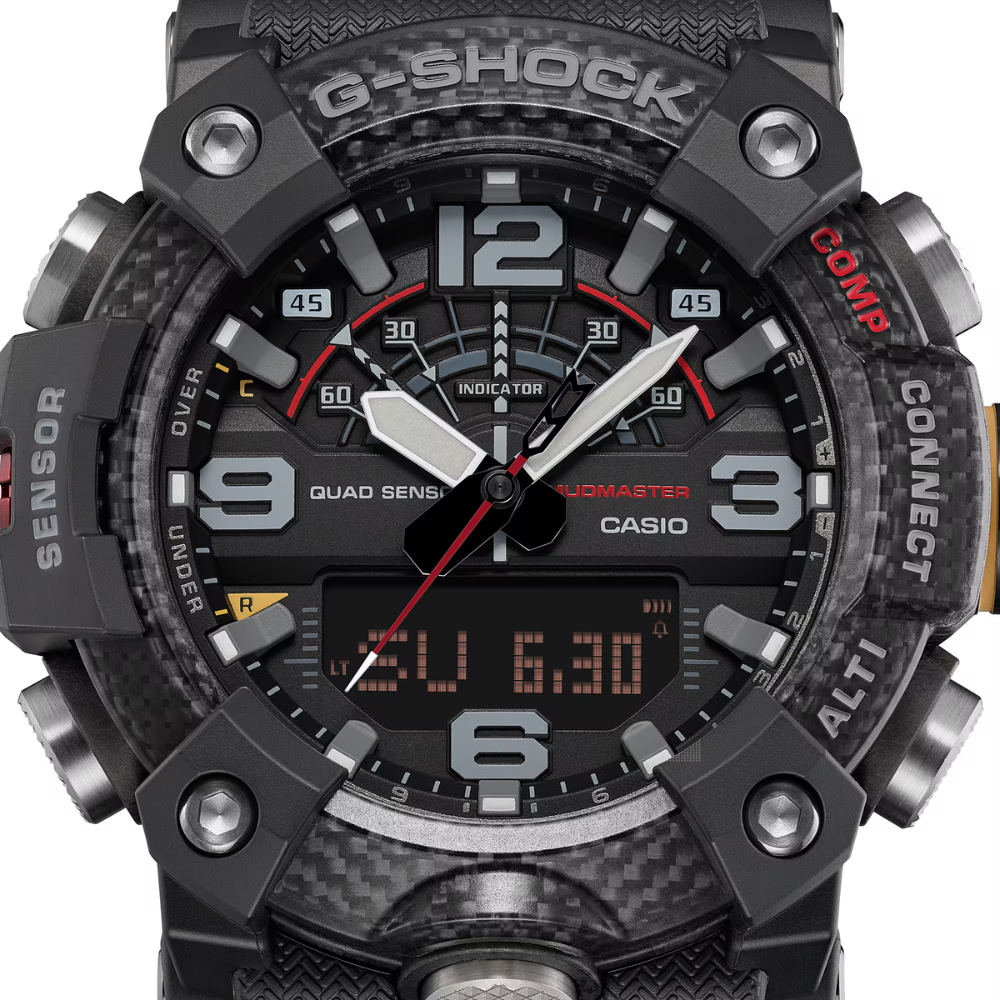 CASIO G-SHOCK GG-B100X-1ADR MUDMASTER Analog Digital Men's Watch Carbon Bezel Bluetooth Quad Sensor 200M Water Resistant