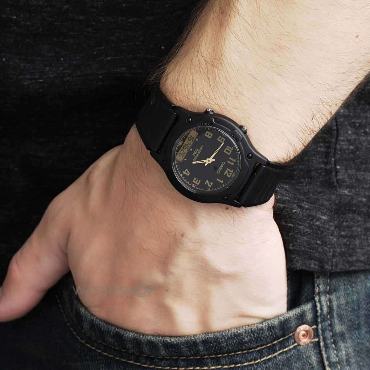 CASIO AW-49H-1BVDF MODEL ANALOG-DIGITAL COMBINATION WATCHES