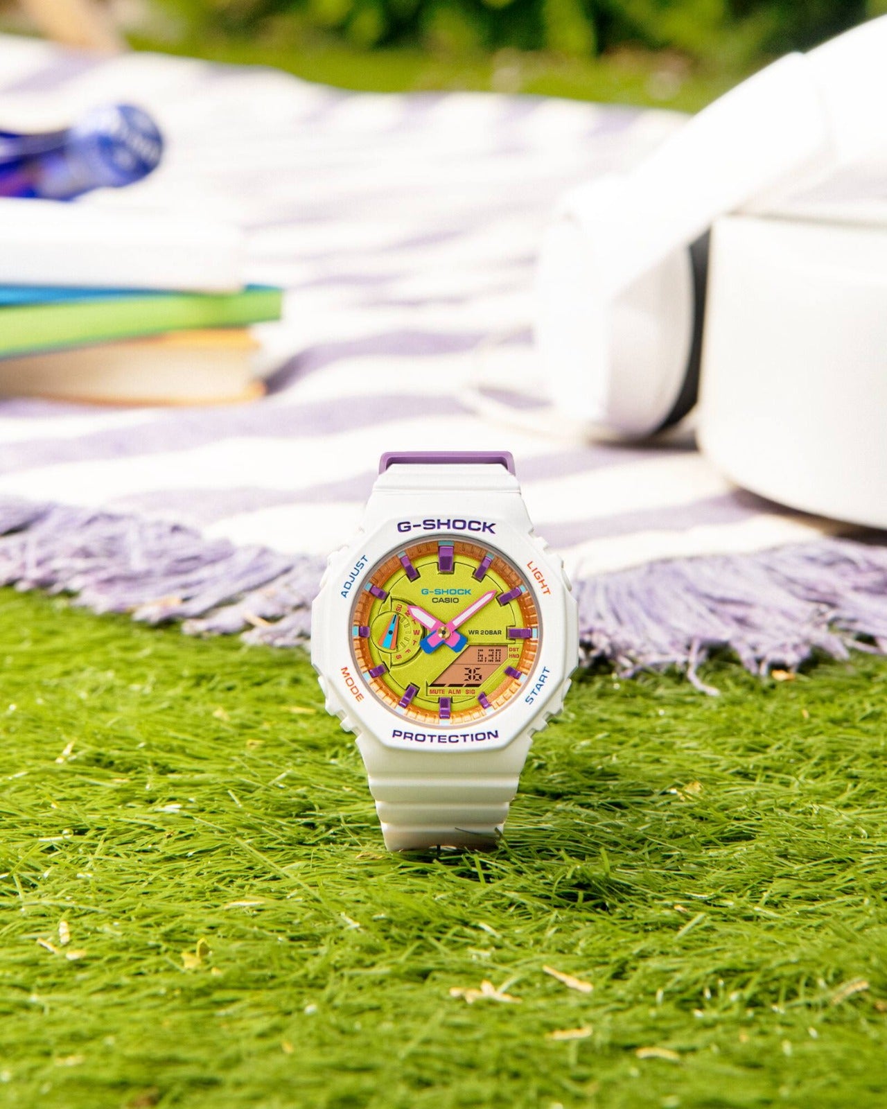 CASIO G‑SHOCK GMA‑S2100BS‑7ADR Women’s Analog‑Digital Watch – Slim Carbon Core Guard, Translucent Multi‑Color Accents, 200M Water Resistant