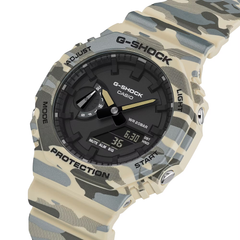 CASIO G-SHOCK GA-2100CM-5ADR Analog Digital Men's Watch Brown Camouflage Resin Strap 200M Water Resistant