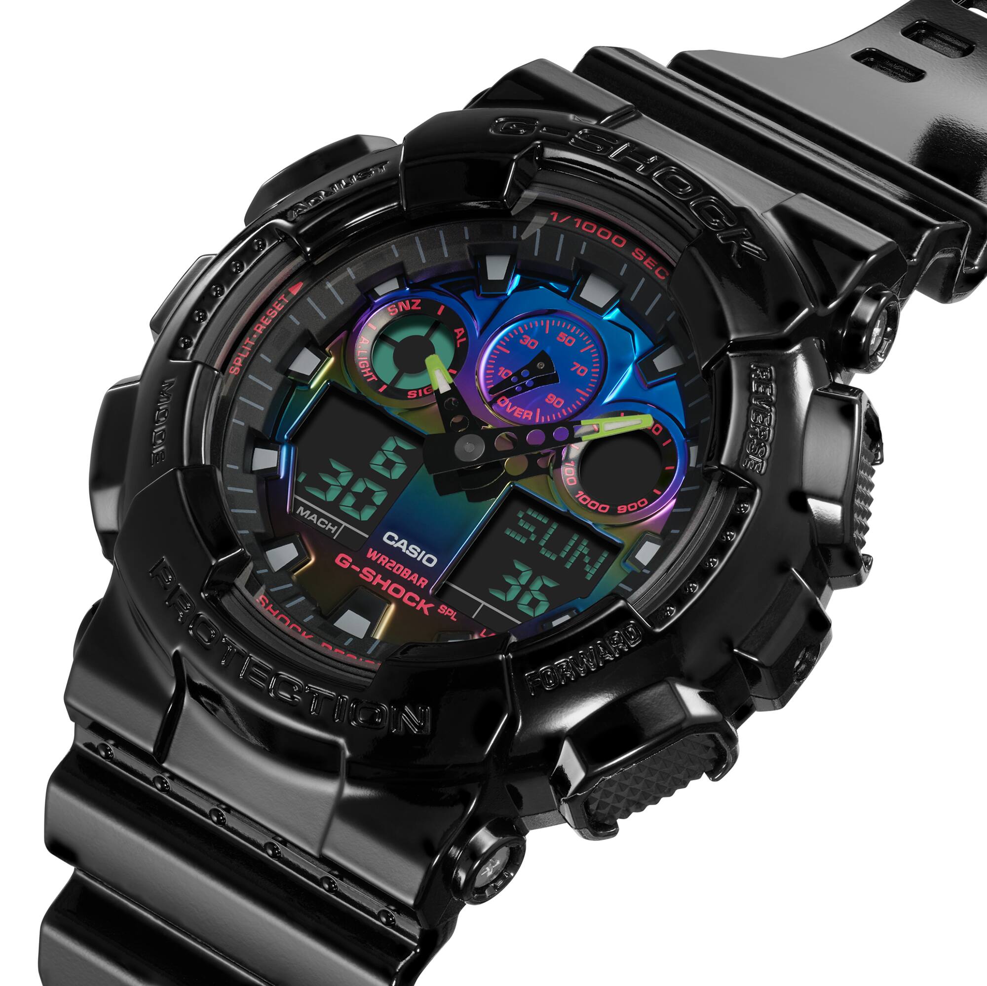 CASIO G-SHOCK GA-100RGB-1ADR MODEL WATCHES