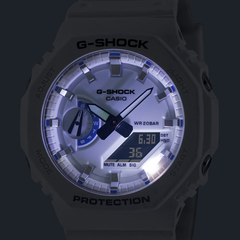 CASIO G-SHOCK GA-2100HDS-7ADR Analog Digital Men's Watch White Resin Strap 200M Water Resistant