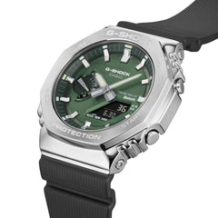 Casio G-SHOCK GBM-2100A-1A3DR Men’s Analog-Digital Metal Covered Green Dial Watch, Bluetooth, Tough Solar, 200M Water Resistant
