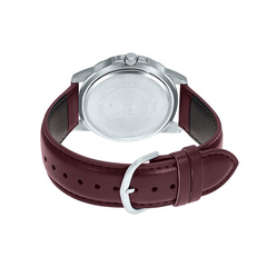 CASIO MTP-VD200BL-5BUDF Standard Analog Men’s Watch – Brown Dial, Black Stainless Steel Case, Leather Band, Date Display, Quartz Movement, 50M Water Resistance, Mineral Glass – Men’s Classic Casual Watch