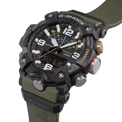 CASIO G-SHOCK GG-B100X-1A3DR MUDMASTER Analog Digital Men's Watch Green Resin Strap Bluetooth Quad Sensor 200M Water Resistant