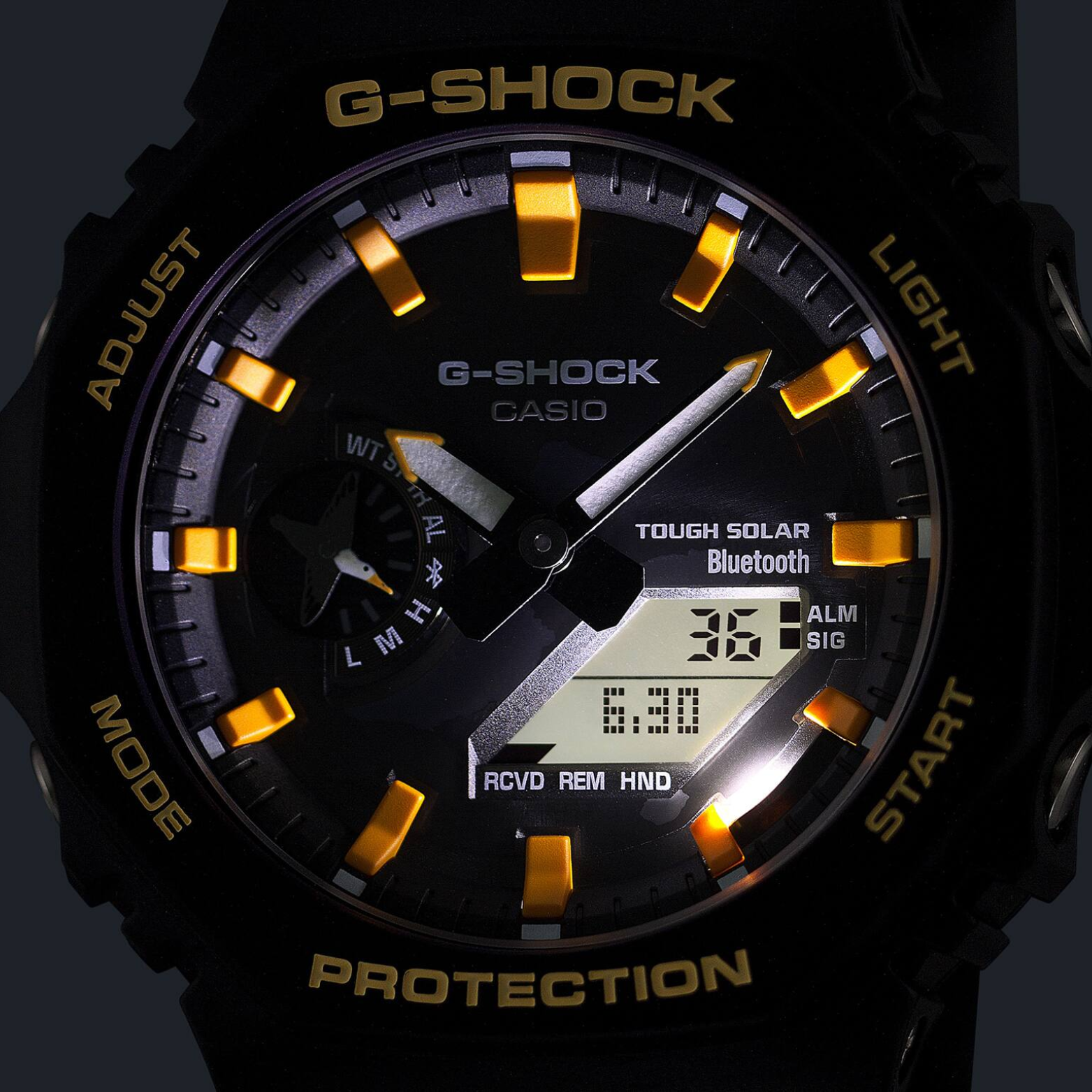 CASIO G-SHOCK GA-B2100DF-1A Analog-Digital Men’s Watch, Tough Solar, Bluetooth Connectivity, 200M Water Resistant, Black Resin Strap