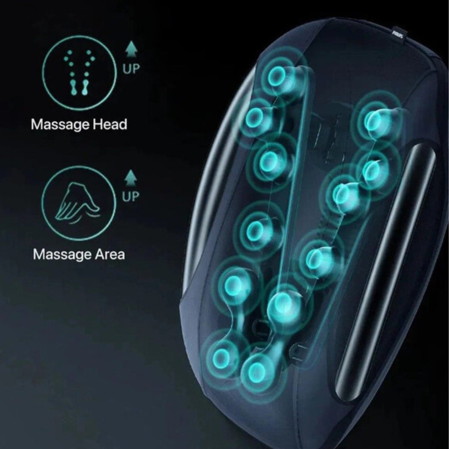 Philips PPM4501 Waist & Back Massager UK – 12‑Node 3D Floating Massage + 42 °C Hot Compress, 4 Modes, One‑Key Control - THE HAPPY BUY