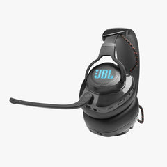 سماعة الألعاب اللاسلكية JBL QUANTUM 600 عالية الأداء، بتصميم يغطي الأذن، مع صوت محيطي وميزة الدردشة.