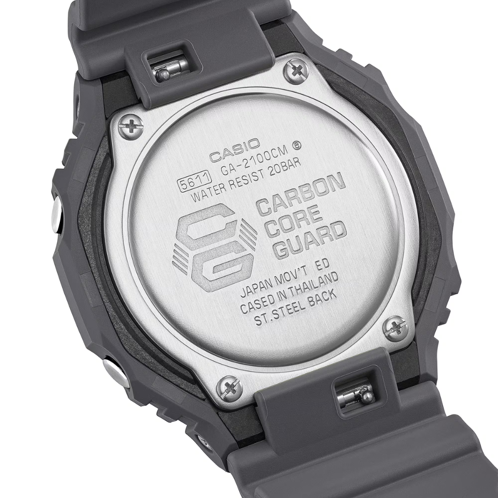 CASIO G-SHOCK GA-2100CM-8ADR Analog Digital Men's Watch Grey Camouflage Resin Strap 200M Water Resistant