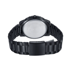 CASIO MTP-VD01B-1BVUDF Standard Analog Men’s Watch – Black Dial, Black Stainless Steel Case & Band, Date Display, Quartz Movement, 50M Water Resistance, Mineral Glass – Men’s Modern Classic Watch
