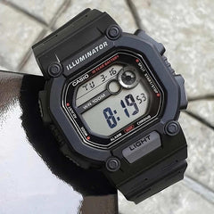 CASIO W-737H Series Standard Digital Youth Watch – 10-Year Battery, Super LED Backlight, Dual Time, Stopwatch, Countdown Timer, 100M Water Resistance, Shock-Resistant Resin Case – Men’s Sports Digital Watch