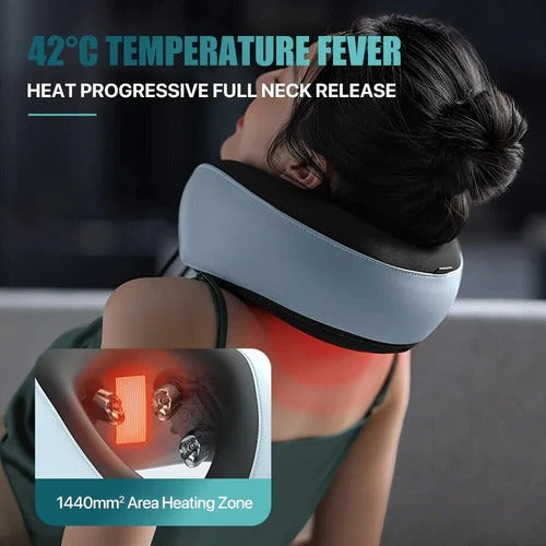 Philips PPM3304 Shoulder & Neck Massager – 4‑Node Kneading + 42 °C Hot Compress, Cordless, USB‑C, Ergonomic Wraparound Design
