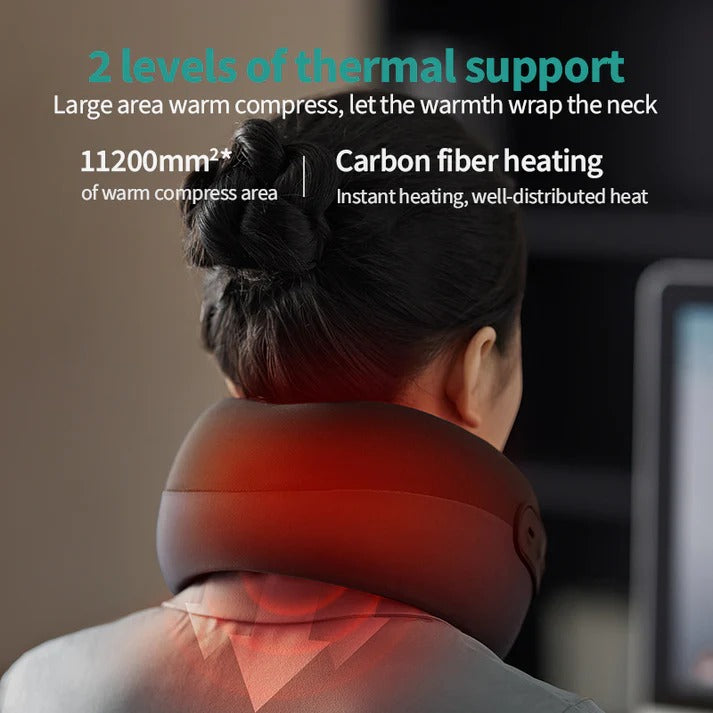 PHILIPS Wearable Neck Massager PPM3306 – Smart Heating Pulse Therapy for Neck & Shoulder Pain Relief, Lightweight, Cordless & Rechargeable