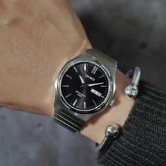 Casio MTP-E735D-1AVDF Men’s Analog Quartz Watch with Stainless Steel Bracelet, Black Dial - THE HAPPY BUY