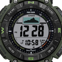 Casio PRO TREK PRG-340B-3DR Men’s Solar Triple Sensor Green Outdoor Watch, Tough Solar, 100M Water Resistant