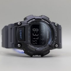 CASIO W-736H Series Standard Digital Youth Watch – 10-Year Battery, Super Illuminator LED, Vibration Alarm, Stopwatch, Countdown Timer, Dual Time, 100M Water Resistance – Men’s Sports Digital Watch