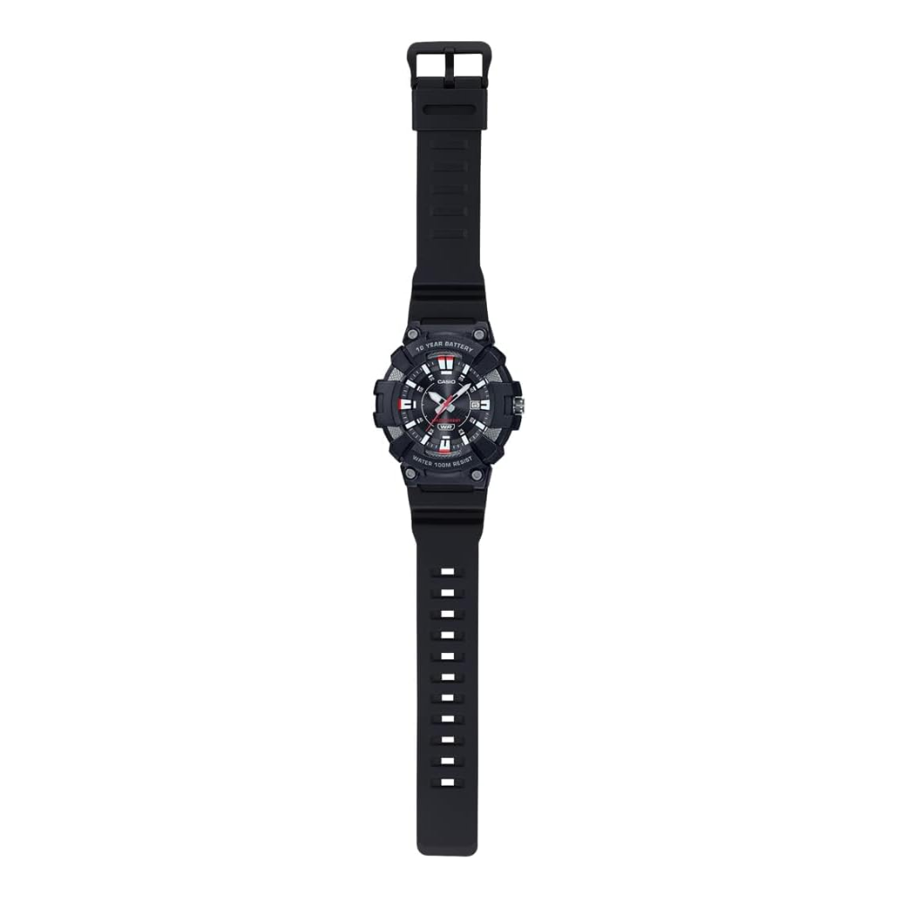 CASIO MW-610H Men’s Analog Sport Watch – Resin Band, Bold Dial, Date Display, 100M Water Resistant, Durable Design
