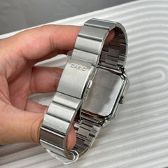 Casio MTP-M307D-3BVDF Men’s Analog Stainless Steel Watch – Green/White Dial, Day-Date & 24-Hour Subdials, 50M Water Resistant