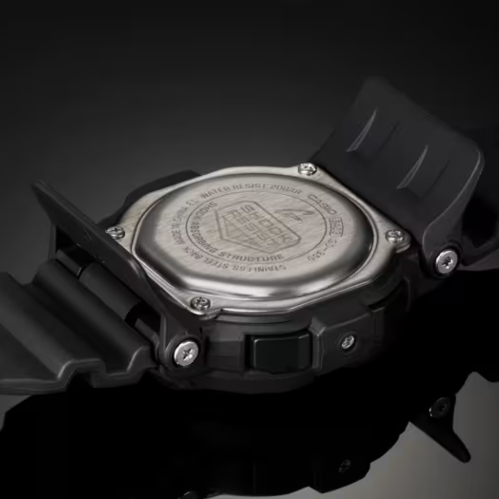 CASIO G-SHOCK GD-350-1BDR Digital Men's Watch Black Resin Strap Vibration Alarm 200M Water Resistant