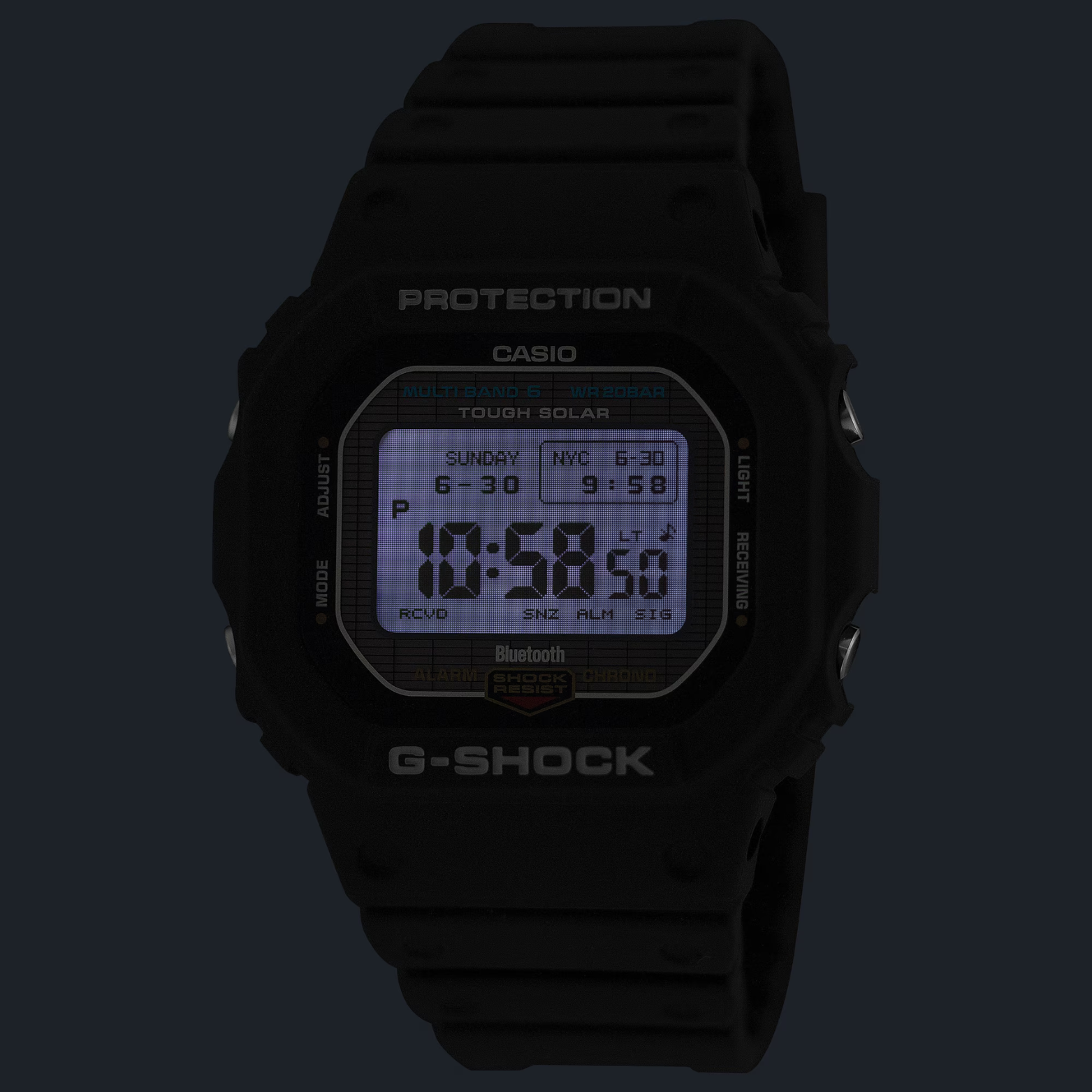 CASIO G-SHOCK GW-BX5600-1D Digital Men’s Watch, Tough Solar, Bluetooth Connectivity, 200M Water Resistant, Black Resin Strap