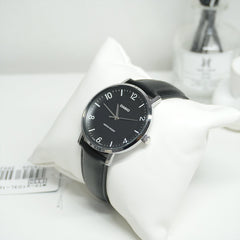 CASIO MTP-VT03L Series Men’s Analog Watch – Minimalist Design, Leather Strap, Slim Case, Water Resistant
