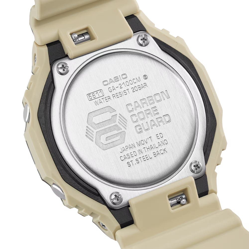 CASIO G-SHOCK GA-2100CM-5ADR Analog Digital Men's Watch Brown Camouflage Resin Strap 200M Water Resistant