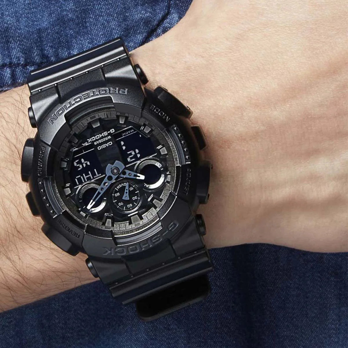 CASIO G-SHOCK GA-100CF-1ADR Analog Digital Men's Watch Black Camouflage Resin Strap 200M Water Resistant