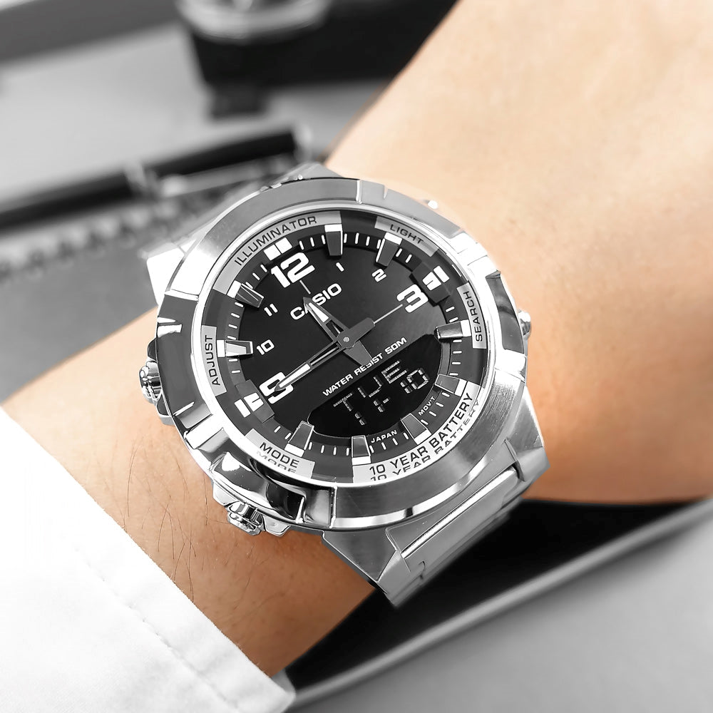 CASIO AMW-870D-1AVDF MODEL ANALOG-DIGITAL COMBINATION WATCHES