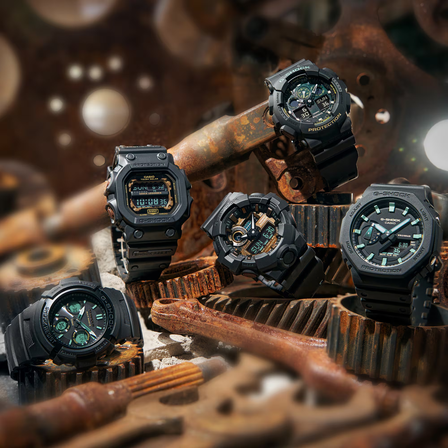 CASIO G-SHOCK GX-56RC-1D Digital Men’s Watch, Shock Resistant, 200M Water Resistant, Black Resin Strap