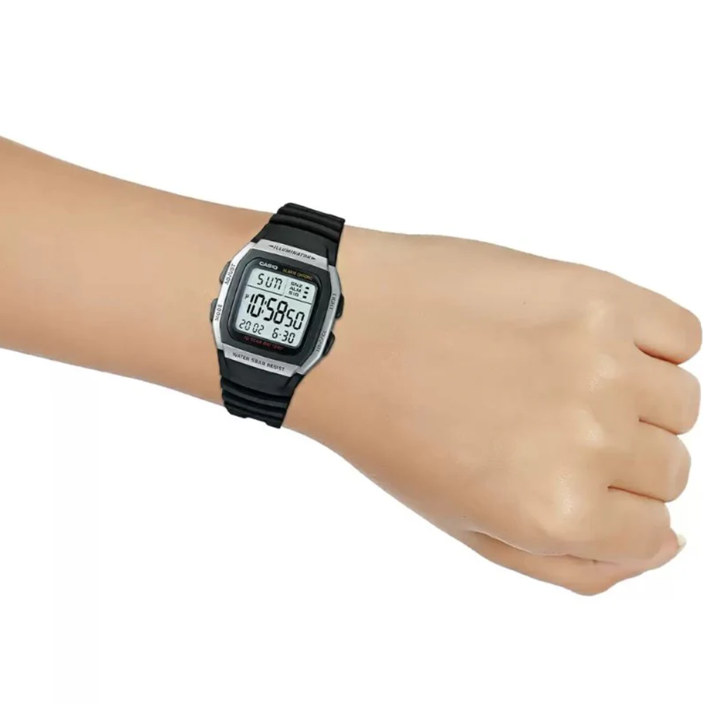 CASIO W-96H Series Standard Digital Watch – 10-Year Battery, Dual Time, LED Backlight, Stopwatch, Alarm, Full Auto Calendar, 50M Water Resistance – Men’s Classic Sports Digital Watch