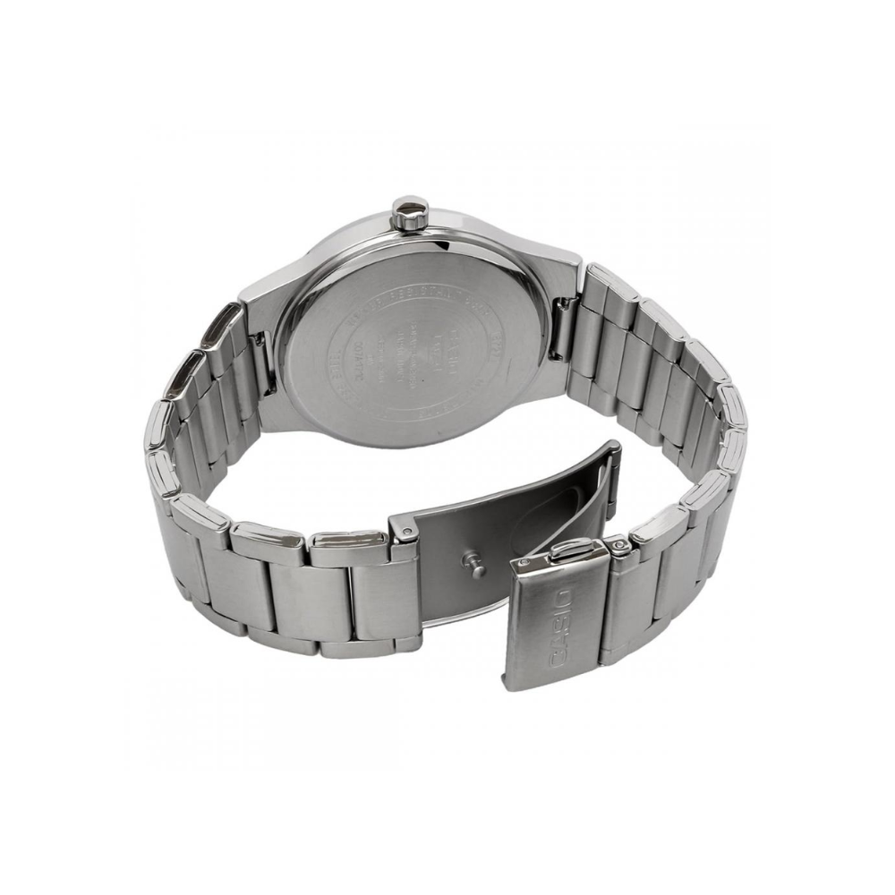 CASIO MTP-RS105D-7BVDF Men's Analog Watch – Elegant Silver Stainless Steel Quartz Timepiece | Water Resistant & Classic Design