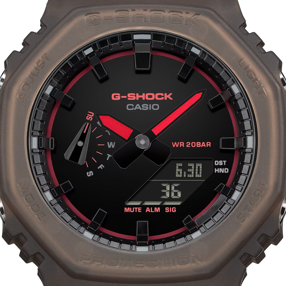 CASIO G-SHOCK GA-2100K-5ADR Analog Digital Men's Watch Brown Resin Strap 200M Water Resistant