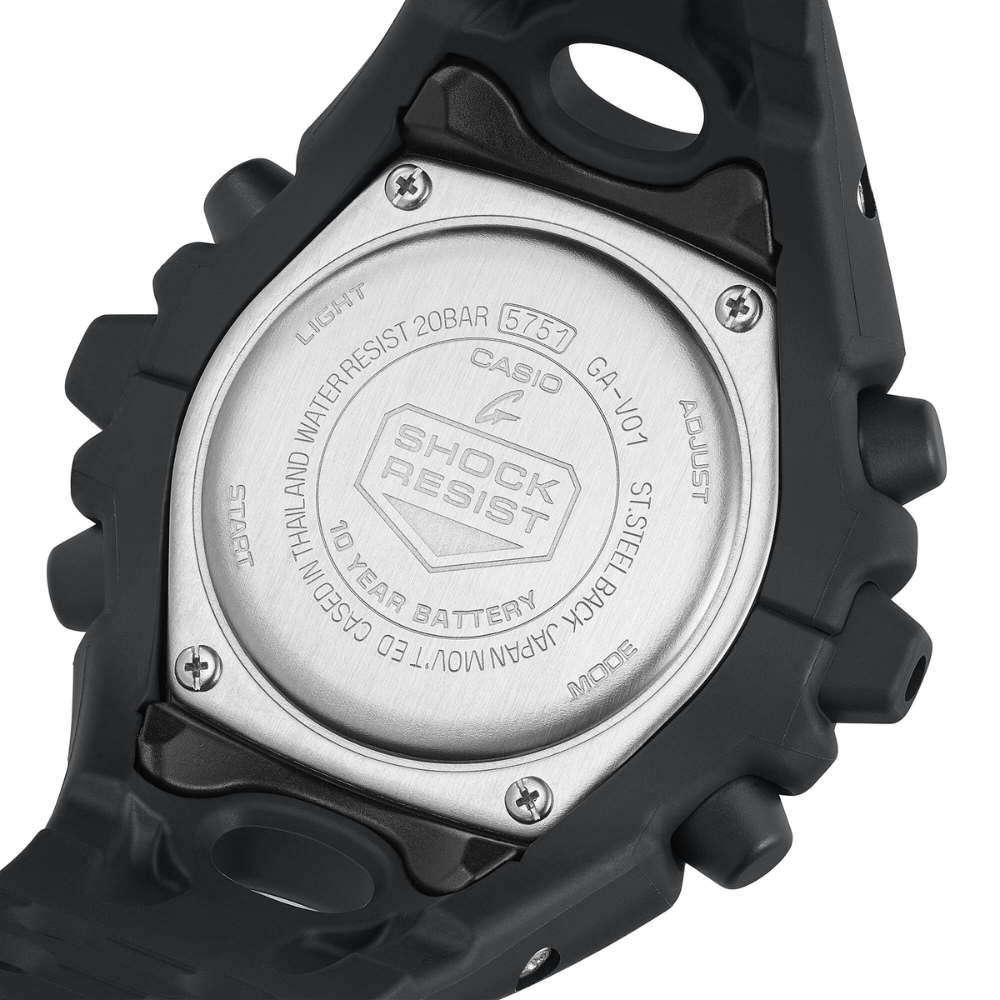 G-SHOCK GA-V01-1A Men’s Analog-Digital Watch – Tough Solar, Shock Resistant, 200M Water Resistance – Black