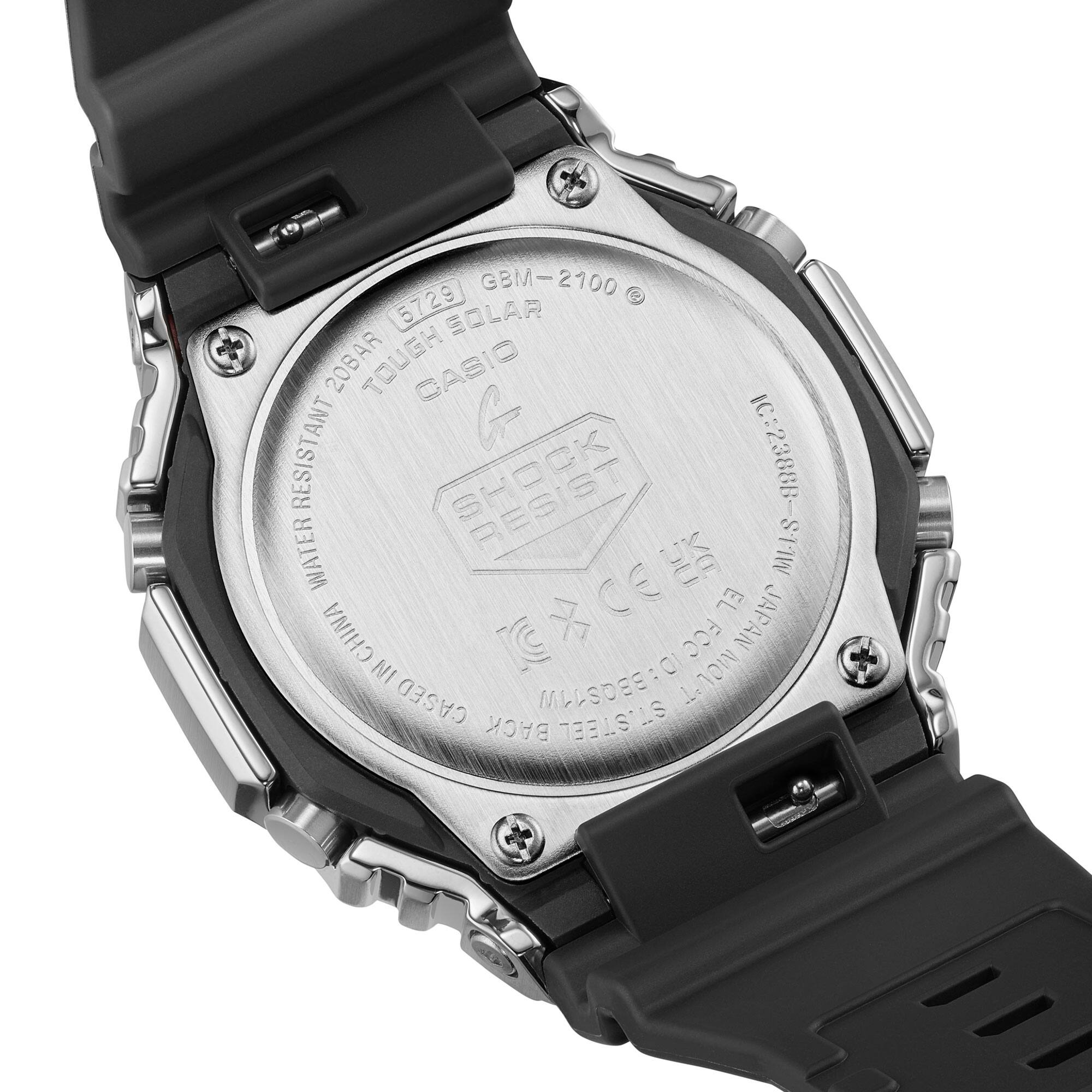 Casio G-SHOCK GBM-2100A-1A3DR Men’s Analog-Digital Metal Covered Green Dial Watch, Bluetooth, Tough Solar, 200M Water Resistant